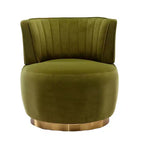 Sofá giratorio de terciopelo 360, sillón redondo moderno, sofá individual tapizado amplio con estructura de madera maciza para sala de estar, dormitorio, sala de juegos