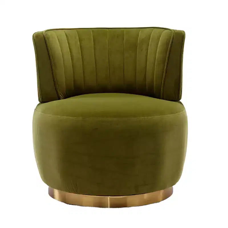 Sofá giratorio de terciopelo 360, sillón redondo moderno, sofá individual tapizado amplio con estructura de madera maciza para sala de estar, dormitorio, sala de juegos