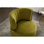Sofá giratorio de terciopelo 360, sillón redondo moderno, sofá individual tapizado amplio con estructura de madera maciza para sala de estar, dormitorio, sala de juegos