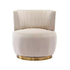 Sofá giratorio de terciopelo 360, sillón redondo moderno, sofá individual tapizado amplio con estructura de madera maciza para sala de estar, dormitorio, sala de juegos