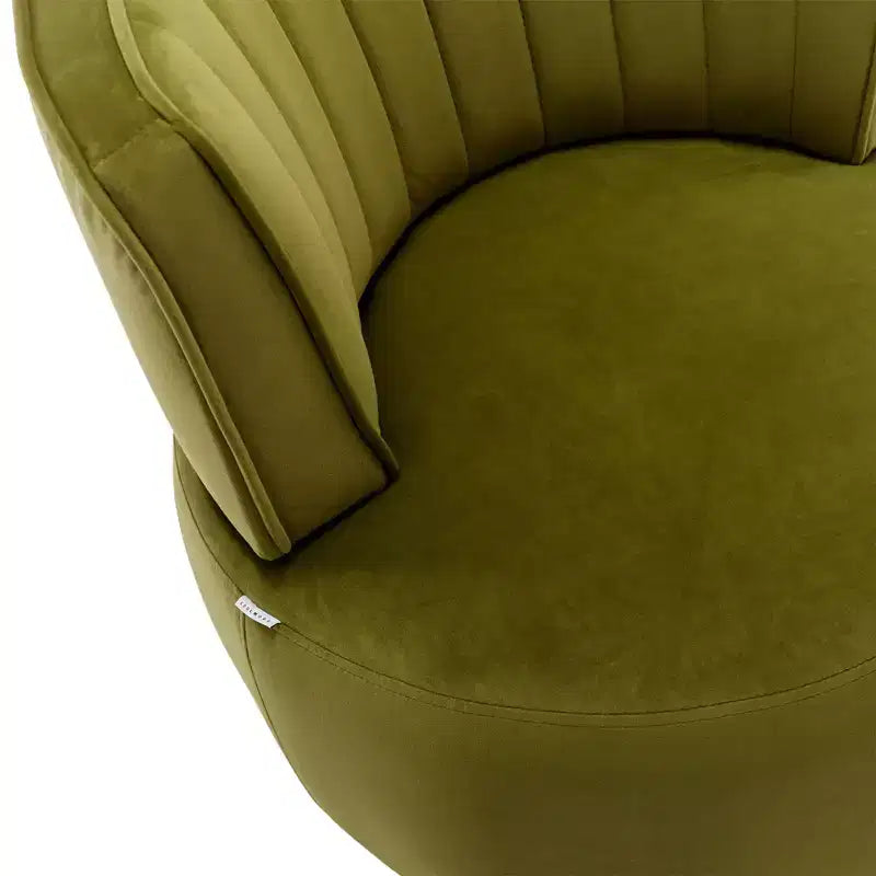 Sofá giratorio de terciopelo 360, sillón redondo moderno, sofá individual tapizado amplio con estructura de madera maciza para sala de estar, dormitorio, sala de juegos