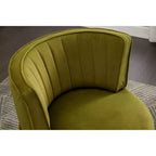 Sofá giratorio de terciopelo 360, sillón redondo moderno, sofá individual tapizado amplio con estructura de madera maciza para sala de estar, dormitorio, sala de juegos