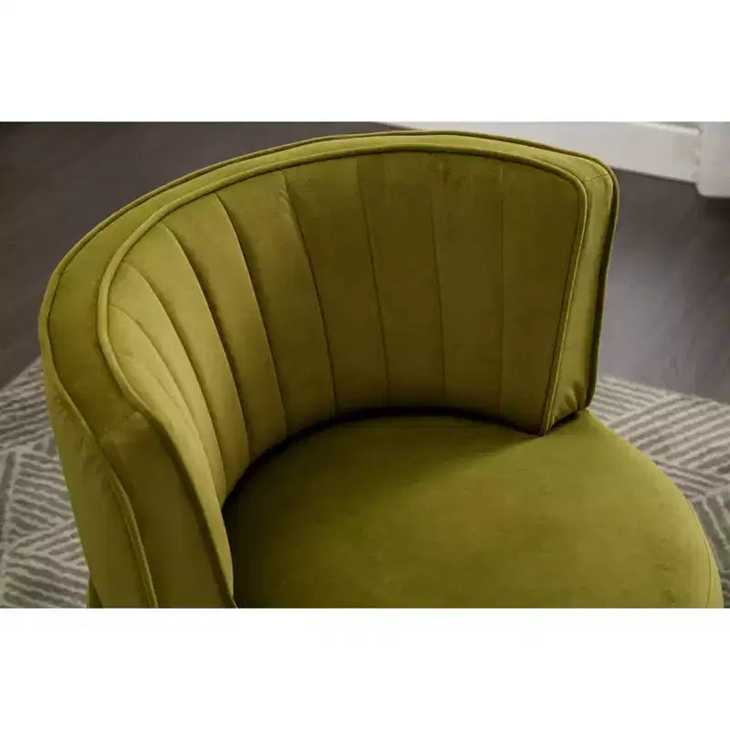 Sofá giratorio de terciopelo 360, sillón redondo moderno, sofá individual tapizado amplio con estructura de madera maciza para sala de estar, dormitorio, sala de juegos