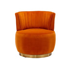 Sofá giratorio de terciopelo 360, sillón redondo moderno, sofá individual tapizado amplio con estructura de madera maciza para sala de estar, dormitorio, sala de juegos