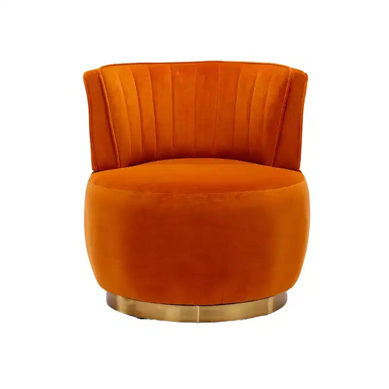 Sofá giratorio de terciopelo 360, sillón redondo moderno, sofá individual tapizado amplio con estructura de madera maciza para sala de estar, dormitorio, sala de juegos