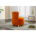 Sofá giratorio de terciopelo 360, sillón redondo moderno, sofá individual tapizado amplio con estructura de madera maciza para sala de estar, dormitorio, sala de juegos