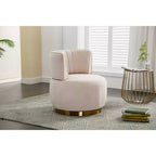 Sofá giratorio de terciopelo 360, sillón redondo moderno, sofá individual tapizado amplio con estructura de madera maciza para sala de estar, dormitorio, sala de juegos