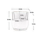 Sofá giratorio de terciopelo 360, sillón redondo moderno, sofá individual tapizado amplio con estructura de madera maciza para sala de estar, dormitorio, sala de juegos