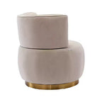 Sofá giratorio de terciopelo 360, sillón redondo moderno, sofá individual tapizado amplio con estructura de madera maciza para sala de estar, dormitorio, sala de juegos