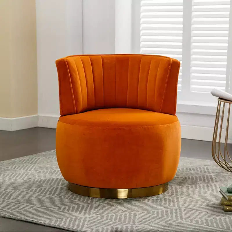Sofá giratorio de terciopelo 360, sillón redondo moderno, sofá individual tapizado amplio con estructura de madera maciza para sala de estar, dormitorio, sala de juegos