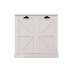 Mueble de lavandería basculante – 2 cestos clasificadores, estante superior, MDF, 80x35x78 cm