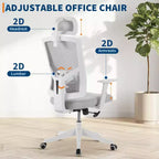 Silla de escritorio ergonómica de malla | Reposacabezas acolchado y ruedas | Silla gamer/de oficina para sala de e-Sports, oficina, dormitorio