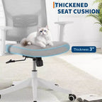 Silla de escritorio ergonómica de malla | Reposacabezas acolchado y ruedas | Silla gamer/de oficina para sala de e-Sports, oficina, dormitorio