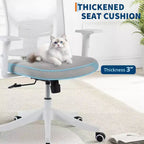 Silla de escritorio ergonómica de malla | Reposacabezas acolchado y ruedas | Silla gamer/de oficina para sala de e-Sports, oficina, dormitorio