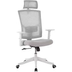 Silla de escritorio ergonómica de malla | Reposacabezas acolchado y ruedas | Silla gamer/de oficina para sala de e-Sports, oficina, dormitorio