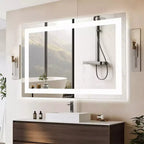 Espejo de Baño Antivaho con LED – Luz Dual, 3 Modos Regulables, 31x39 pulg.
