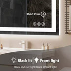 Espejo de Baño Antivaho con LED – Luz Dual, 3 Modos Regulables, 31x39 pulg.