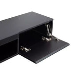 TUYOHW Mueble de TV flotante montado en la pared con luces LED para televisores de hasta 65 pulgadas, centro de entretenimiento con espacio de almacenamiento