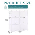 Zapatero de 6 niveles con puerta – apilable, desmontable, a prueba de polvo, MDF