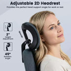 Silla de oficina ergonómica Costway con reposacabezas 2D, respaldo reclinable y ruedas, silla gaming azul/marrón y beige/gris y azul