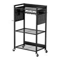 VEVOR 4-tier Tool Organizer Cart, 150 lbs Load Capacity, Floor Stand Rolling Drill Holder and Stability Storage Rack, Black