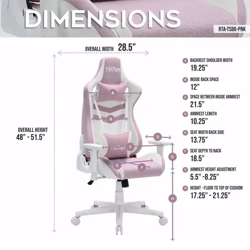 TUYOHW Silla giratoria para juegos de 136 kg con altura ajustable, cojín lumbar y para la cabeza, ruedas, sillas ergonómicas para oficina y videojuegos para oficina y hogar