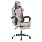 Silla giratoria de oficina y juegos TUYOHW con ruedas, respaldo reclinable, altura del asiento y reposapiés ajustables, sillas ergonómicas para videojuegos, 300 lbs máx.