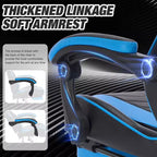 TUYOHW Silla giratoria de 360° para videojuegos, silla de oficina con ruedas, respaldo reclinable, altura del asiento y reposapiés ajustables, sillas ergonómicas para videojuegos, 300 libras máx.