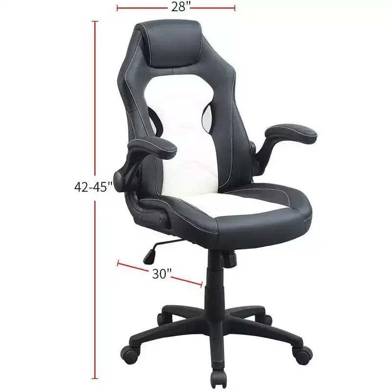 Sillón giratorio de juegos TUYOHW con altura ajustable y ruedas, silla ergonómica de oficina para videojuegos, chaise longue para oficina y hogar, silla de ocio tapizada