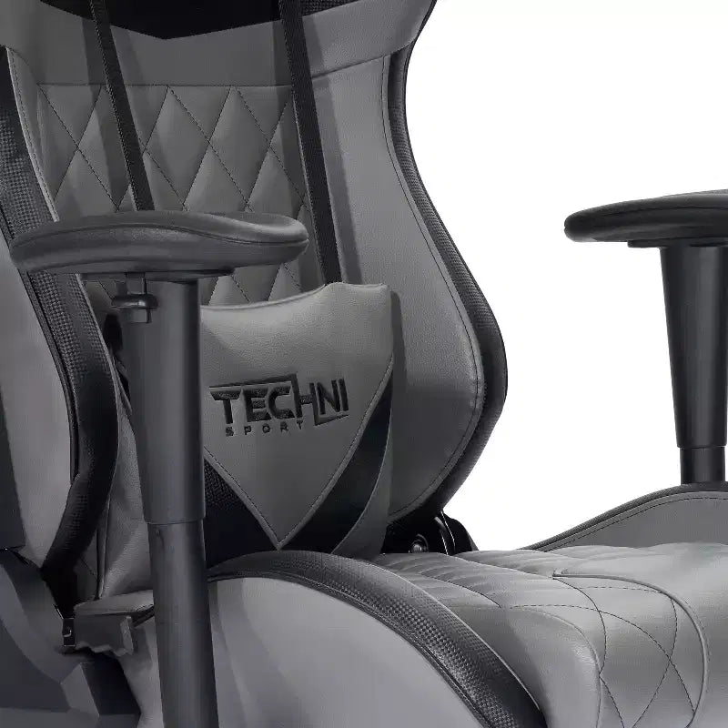 Silla de oficina giratoria ergonómica TUYOHW XL para videojuegos con almohada para la cabeza y la zona lumbar, silla reclinable de 90-150 para oficina y hogar, capacidad máxima de 158 kg, gris