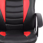 TUYOHW Silla ergonómica de juegos para niños, silla giratoria 360 con ruedas, silla de computadora negra/roja para oficina y hogar, silla de ocio versátil, negra/roja