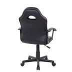 TUYOHW Silla ergonómica de juegos para niños, silla giratoria 360 con ruedas, silla de computadora negra/roja para oficina y hogar, silla de ocio versátil, negra/roja