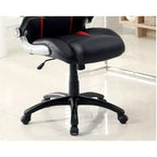 TUYOHW Silla de juego ergonómica ajustable, giratoria 360 grados con ruedas, silla de ordenador negra/roja para oficina y hogar, silla de ocio versátil