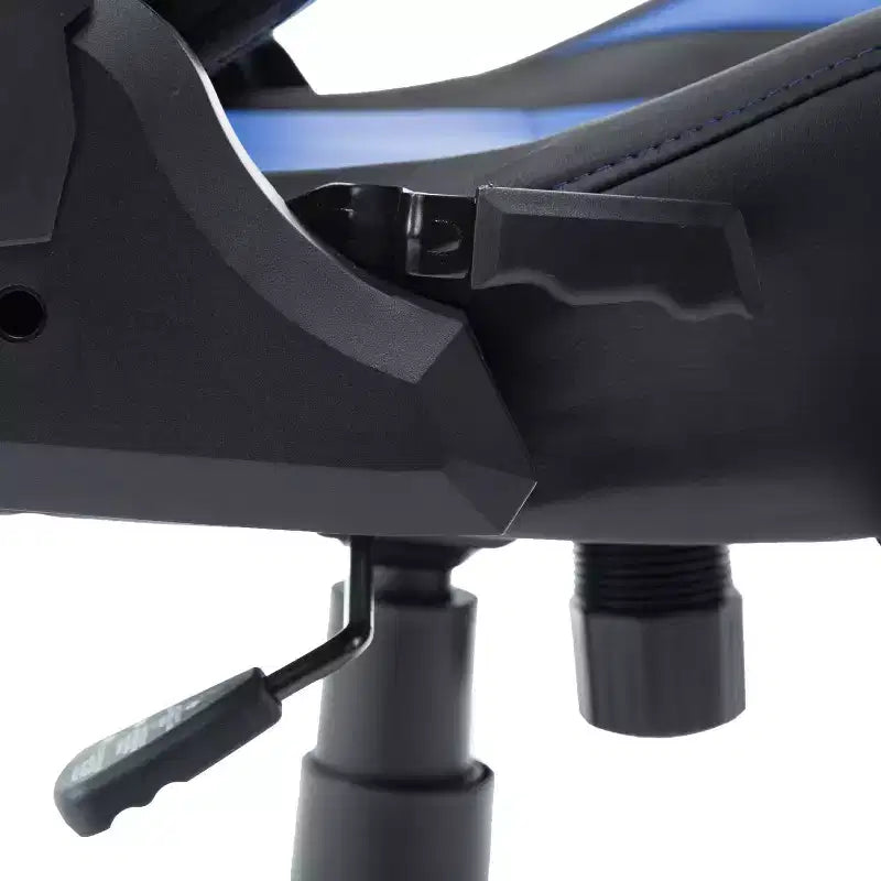 TUYOHW Silla de juego ergonómica ajustable, sillas de oficina giratorias 360° con almohada para cabeza y lumbar, silla reclinable de 90-150 para oficina y hogar, 113 kg máx., azul