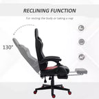TUYOHW Silla Gaming Giratoria de 136 kg con Altura Ajustable, Almohada Lumbar y para la Cabeza, Sillas Ergonómicas de Oficina, Reclinable para Videojuegos, para Oficina y Hogar, Negra