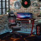 TUYOHW Silla Gaming Giratoria de 136 kg con Altura Ajustable, Almohada Lumbar y para la Cabeza, Sillas Ergonómicas de Oficina, Reclinable para Videojuegos, para Oficina y Hogar, Negra