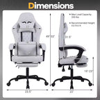 Silla de Ordenador Costway Regulable en Altura con Reposacabezas, Soporte Lumbar, Reposabrazos de Enlace Negro/Gris