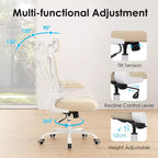 Silla de oficina ergonómica de malla TUYOHW con soporte lumbar ajustable, reposacabezas y reposabrazos abatibles, silla de escritorio para oficina en casa para estudio, sala de juegos