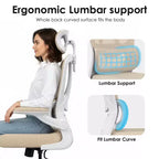 Silla de oficina ergonómica de malla TUYOHW con soporte lumbar ajustable, reposacabezas y reposabrazos abatibles, silla de escritorio para oficina en casa para estudio, sala de juegos
