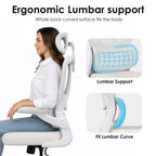 Silla de oficina ergonómica de malla TUYOHW con soporte lumbar ajustable, reposacabezas y reposabrazos abatibles, silla de escritorio para oficina en casa para estudio, sala de juegos