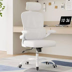 Silla de oficina ergonómica de malla TUYOHW con soporte lumbar ajustable, reposacabezas y reposabrazos abatibles, silla de escritorio para oficina en casa para estudio, sala de juegos