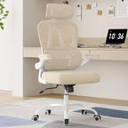 Silla de oficina ergonómica de malla TUYOHW con soporte lumbar ajustable, reposacabezas y reposabrazos abatibles, silla de escritorio para oficina en casa para estudio, sala de juegos