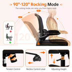 Silla cómoda de malla transpirable KERDOM con soporte lumbar, con reposabrazos abatibles, silla gaming para oficina en casa