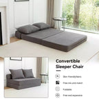 Sofá cama plegable, sillón reclinable con almohada, colchón de suelo, sofá de suelo con respaldo para sala de estar, dormitorio, habitación de invitados, oficina en casa, tamaño individual
