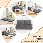 Sofá cama plegable, sillón reclinable con almohada, colchón de suelo, sofá de suelo con respaldo para sala de estar, dormitorio, habitación de invitados, oficina en casa, tamaño individual