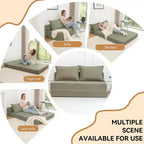 Sofá cama plegable, sillón reclinable con almohada, colchón de suelo, sofá de suelo con respaldo para sala de estar, dormitorio, habitación de invitados, oficina en casa, tamaño individual