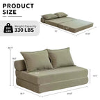 Sofá cama plegable, sillón reclinable con almohada, colchón de suelo, sofá de suelo con respaldo para sala de estar, dormitorio, habitación de invitados, oficina en casa, tamaño individual