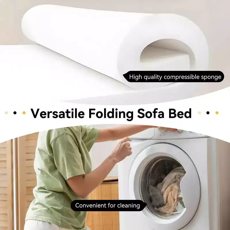 Sofá cama plegable, sillón reclinable con almohada, colchón de suelo, sofá de suelo con respaldo para sala de estar, dormitorio, habitación de invitados, oficina en casa, tamaño individual