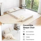 Sofá cama plegable, sillón reclinable con almohada, colchón de suelo, sofá de suelo con respaldo para sala de estar, dormitorio, habitación de invitados, oficina en casa, tamaño individual