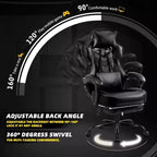 BALHAM TRADE-Sillón de oficina de lujo para videojuegos con respaldo alto, reposapiés, masaje, soporte lumbar y reclinable